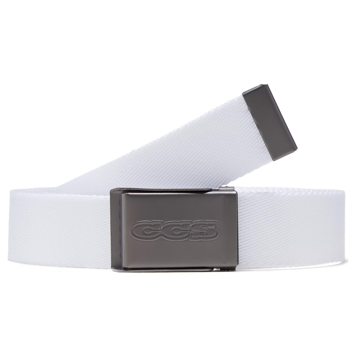 CCS Gunmetal 96 Logo Web Belt - White image 1