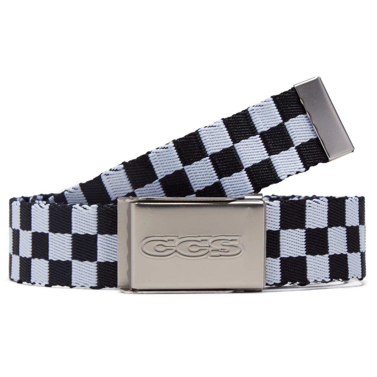 CCS Silver 96 Logo Web Belt - Checkerboard image 1