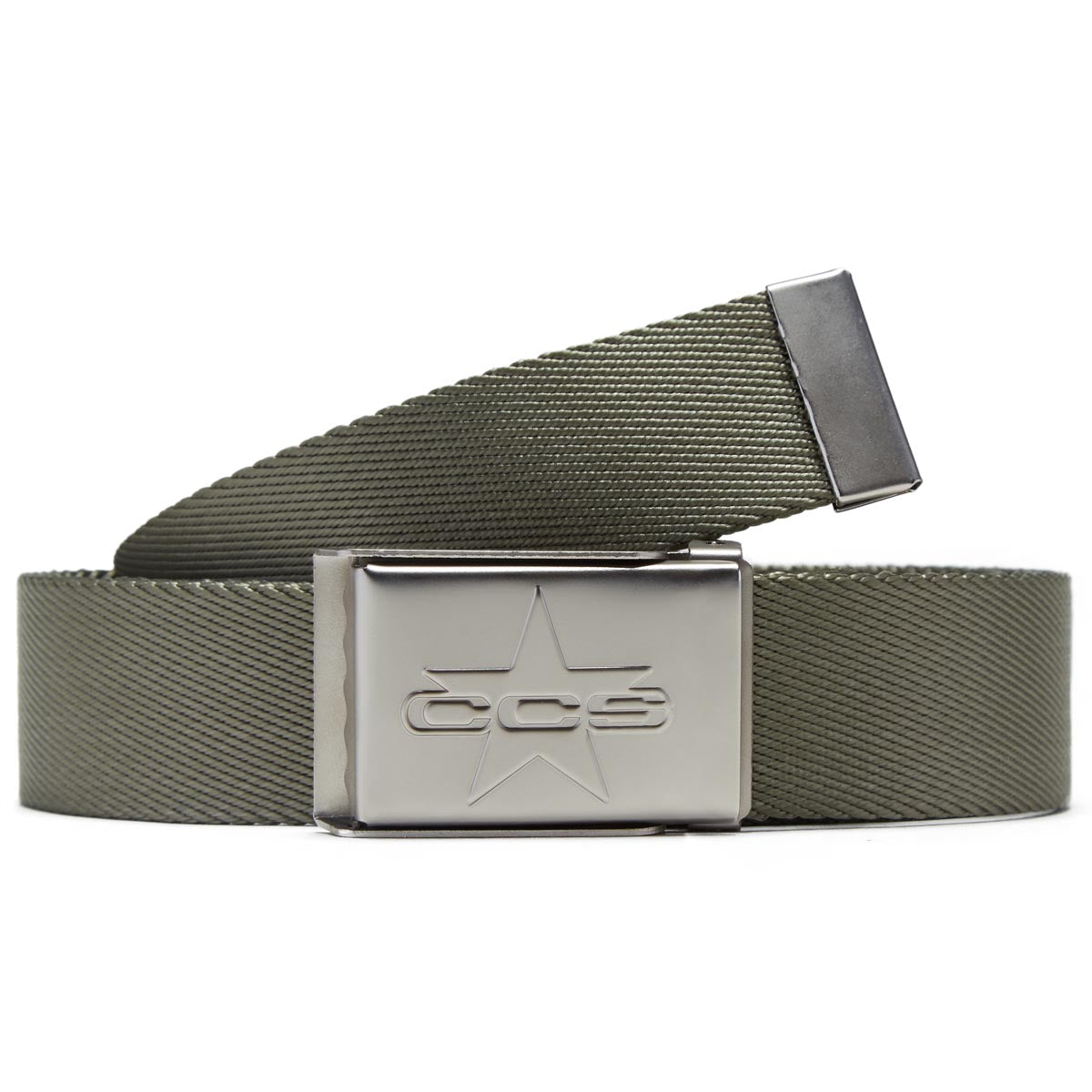 CCS Silver 97 Star Web Belt - Olive image 1