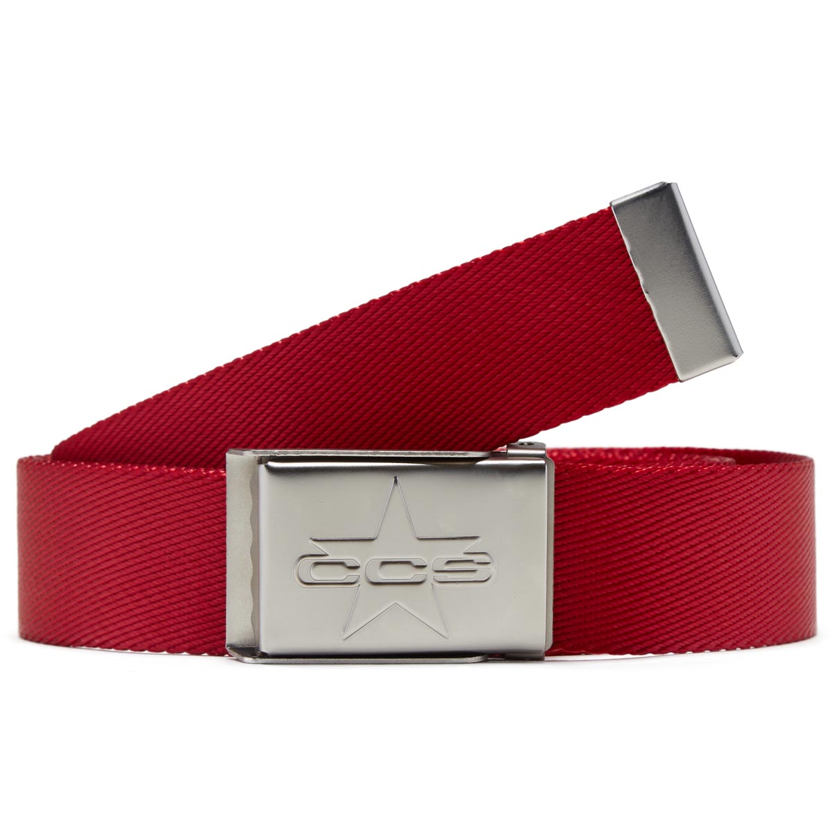 CCS Silver 97 Star Web Belt - Red image 1