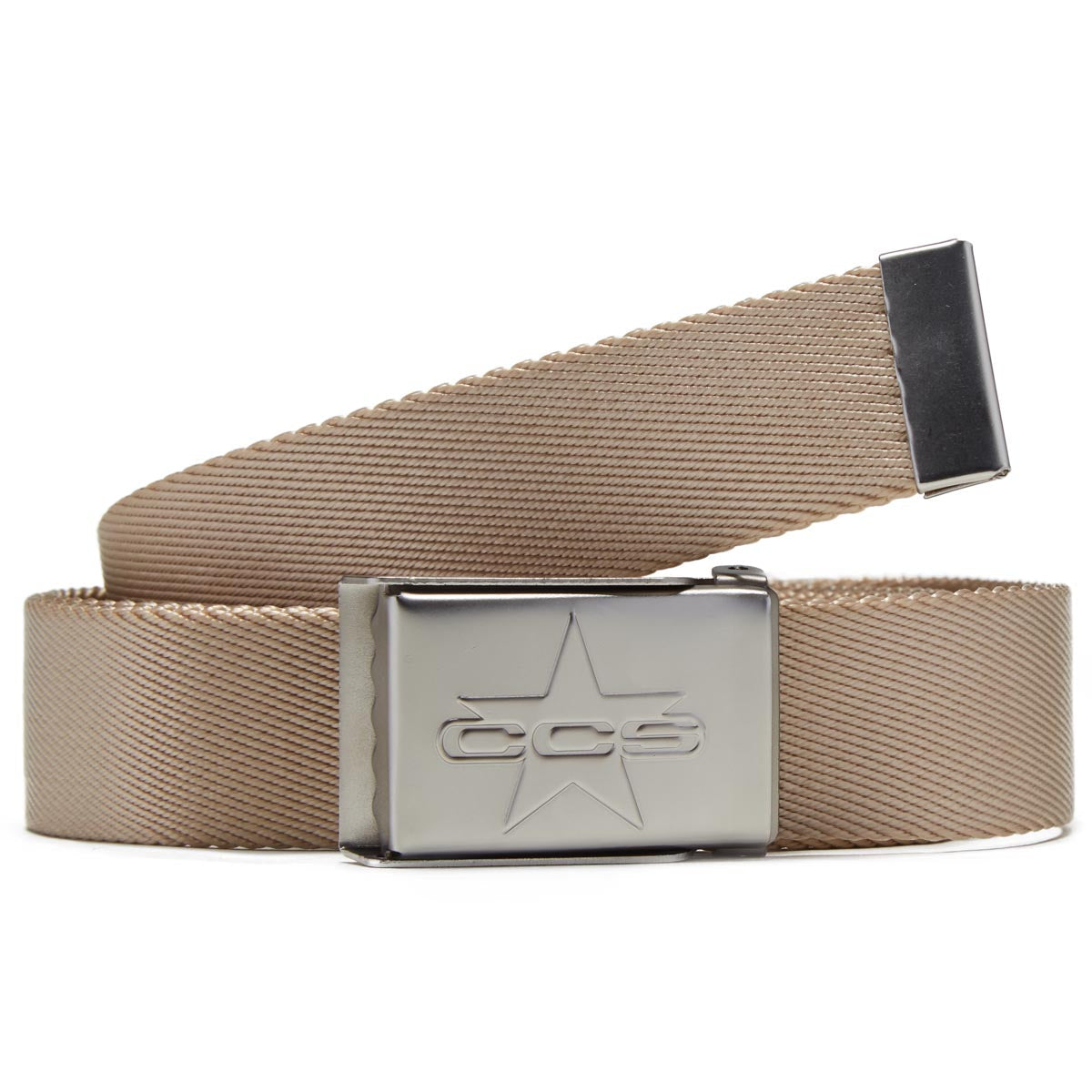 CCS Silver 97 Star Web Belt -  Tan image 1