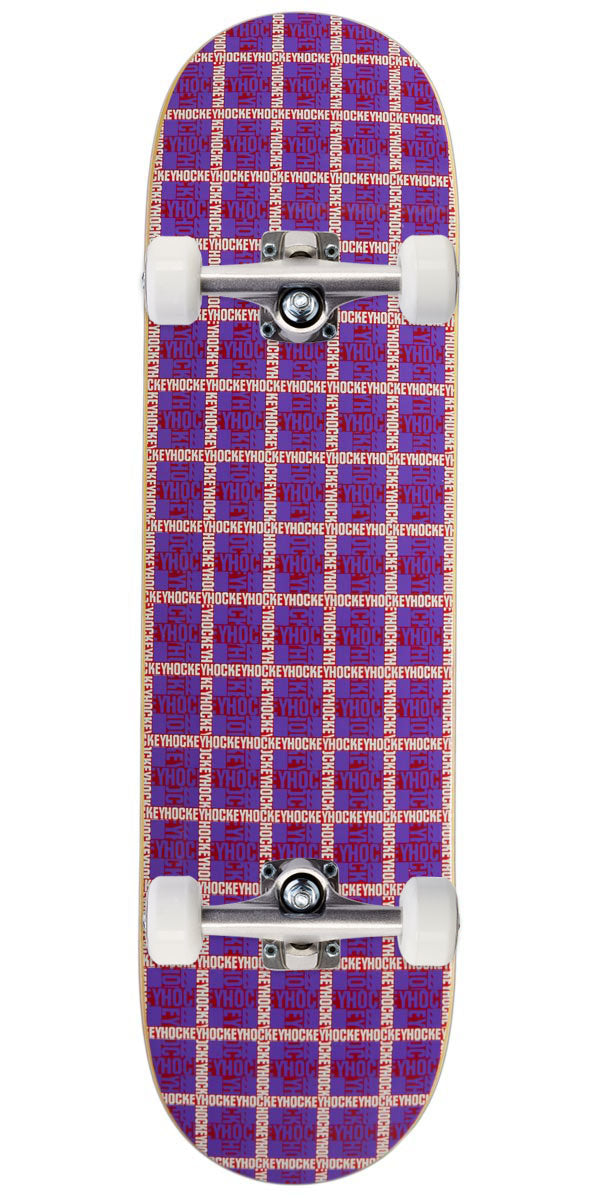 Hockey Plaid Skateboard Complete - Purple - 8.25