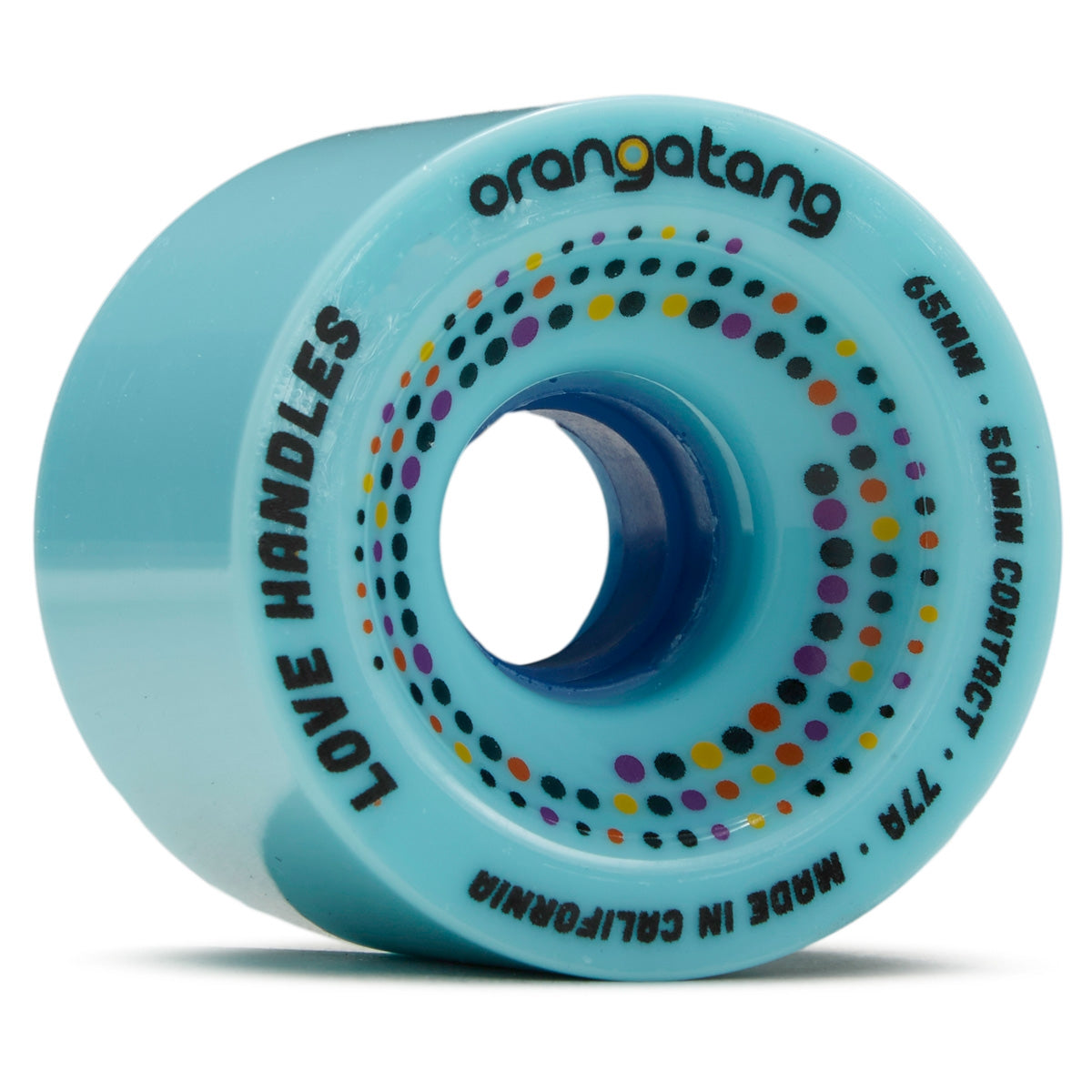 Orangatang Love Handles Offset Freeride 77a Longboard Wheels - Blue - 65mm image 1