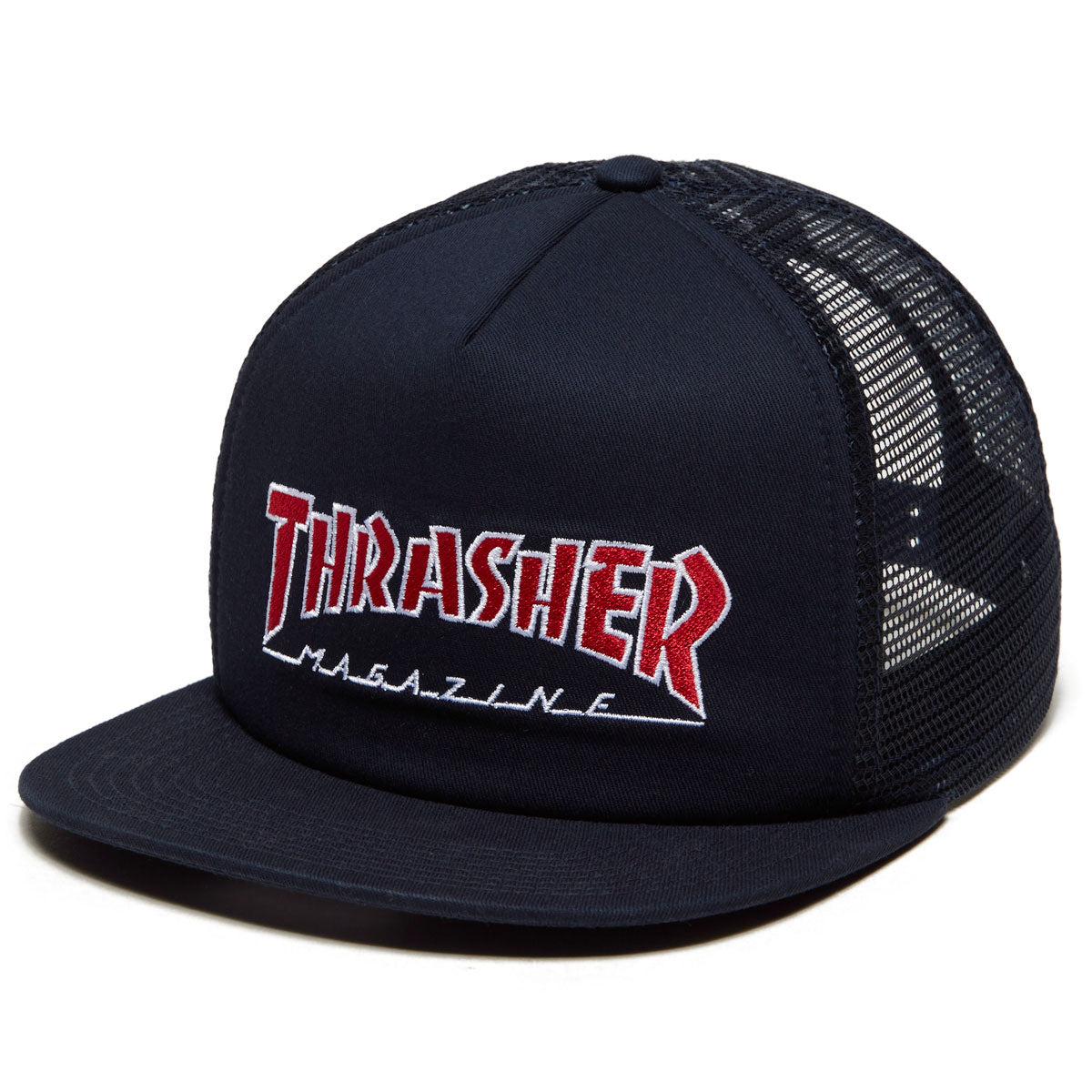 Thrasher Embroidered Outlined Mesh Hat - Navy image 1