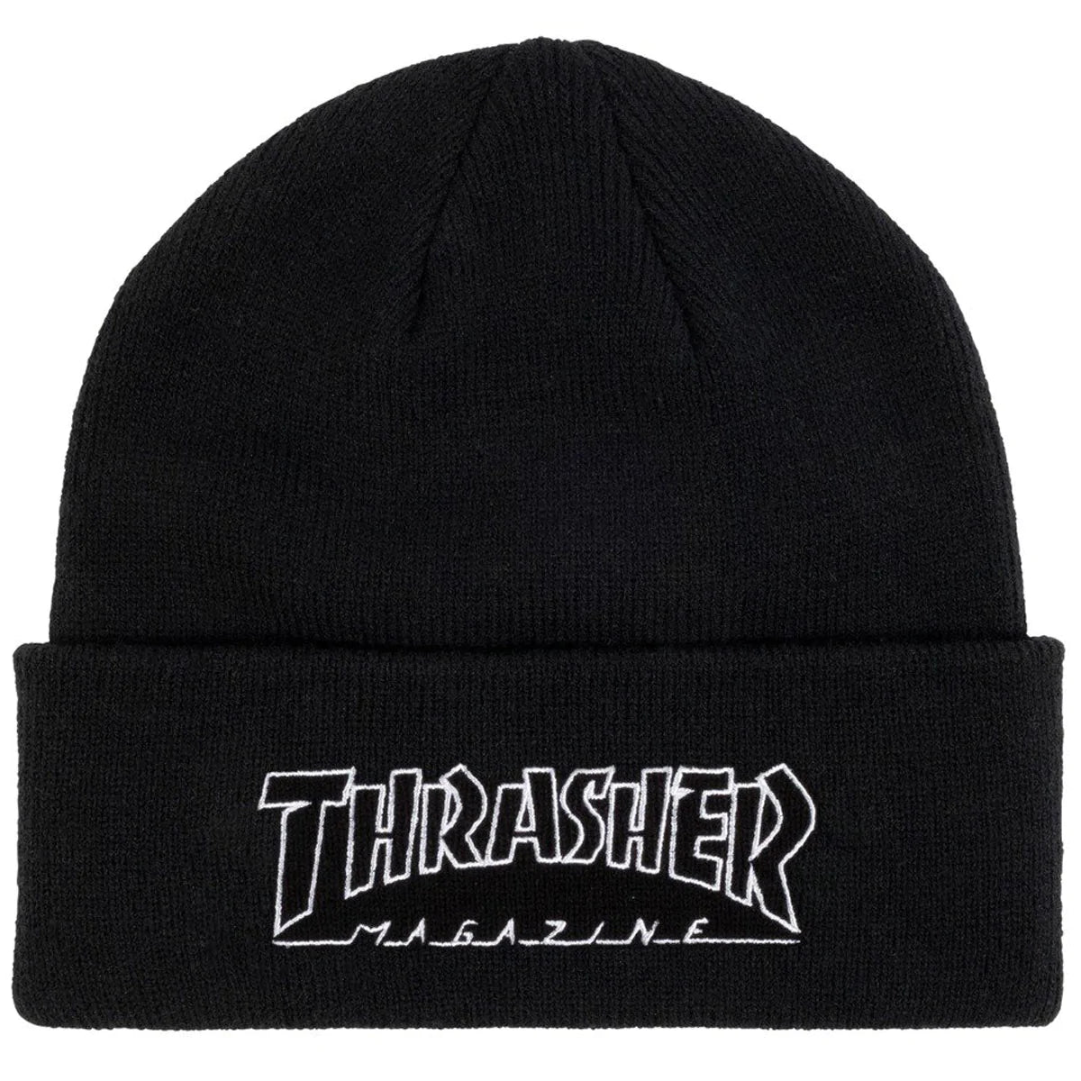 Thrasher Outlined Logo Beanie - Black image 1