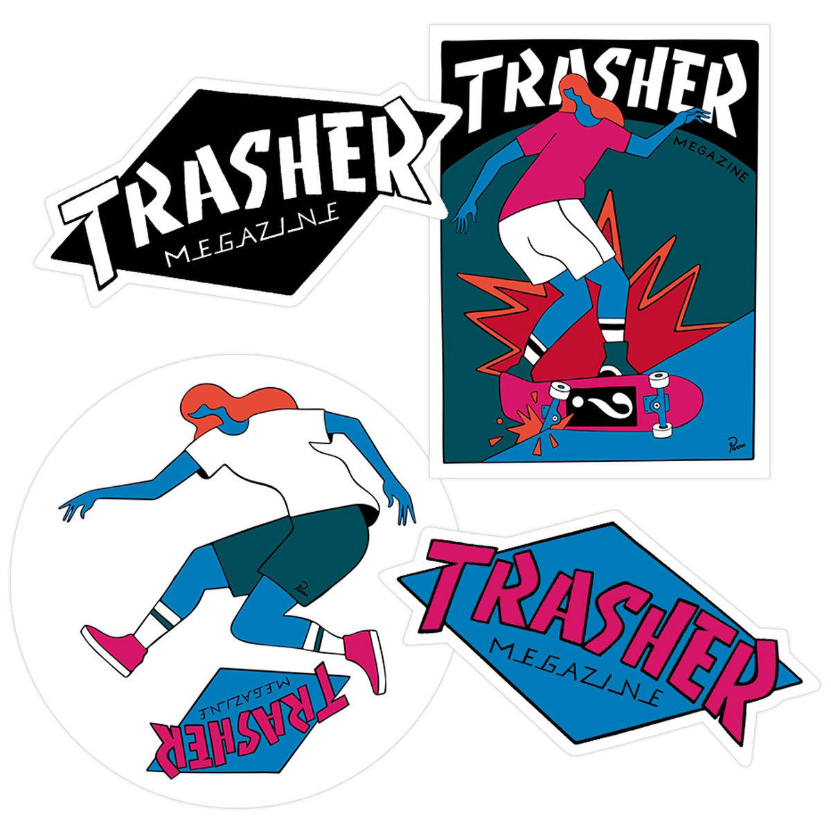 Thrasher Trasher 4 Pack of Stickers image 1