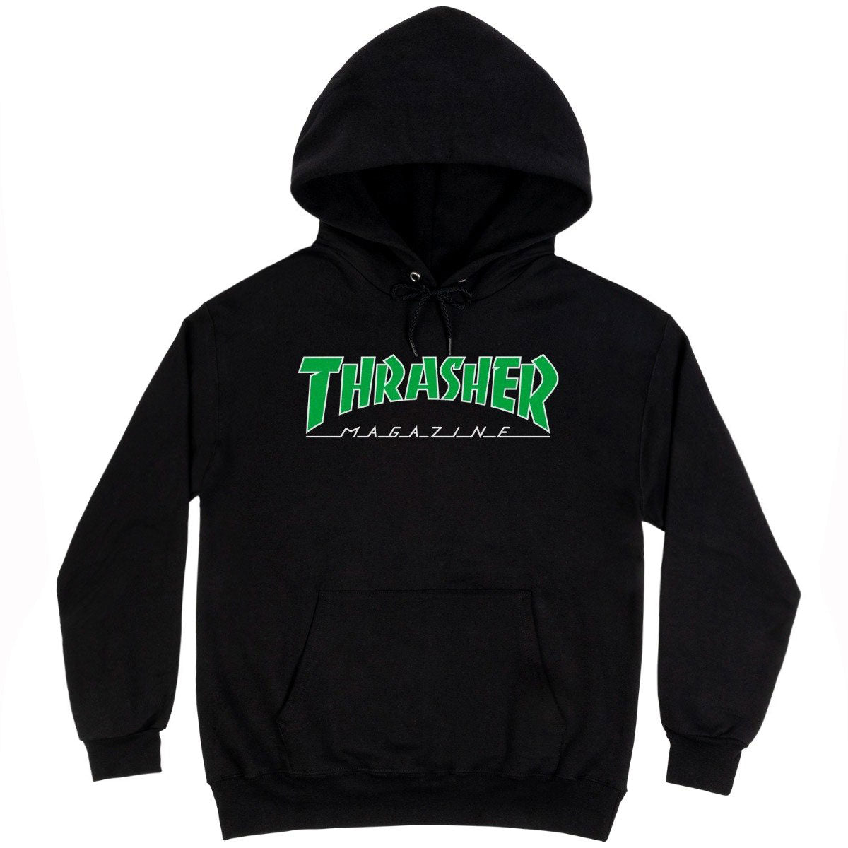 Thrasher Outlined Hoodie - Black/Green image 1