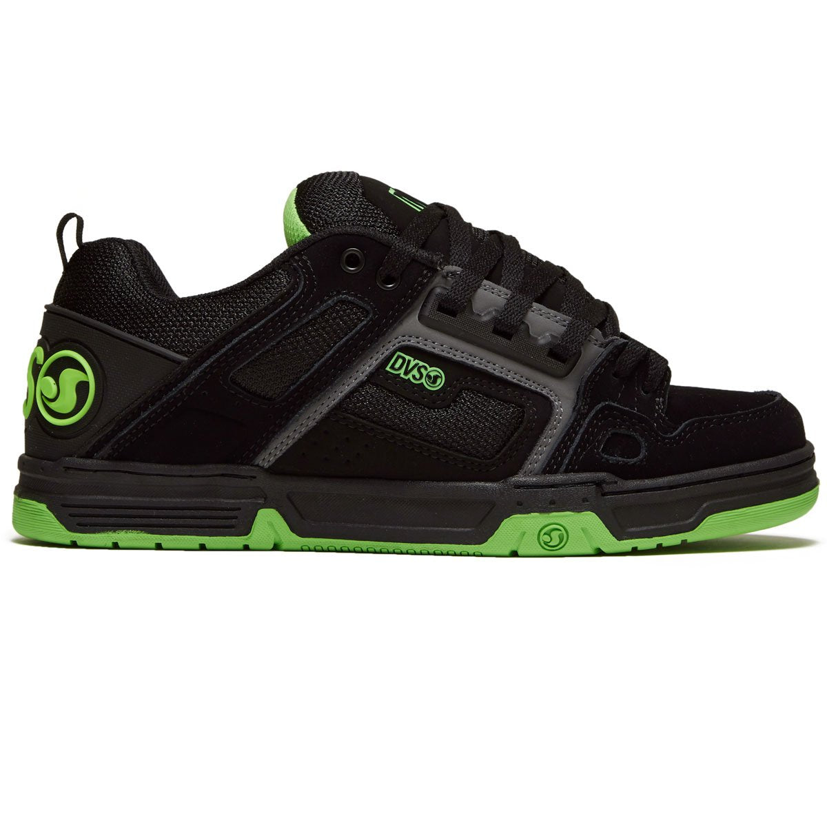 DVS Comanche Shoes - Black/Charcoal/Lime Nubuck image 1