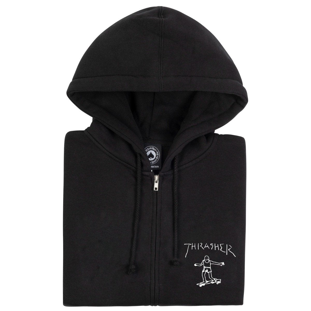 Thrasher Gonz Logo Zip Up Hoodie - Black image 2