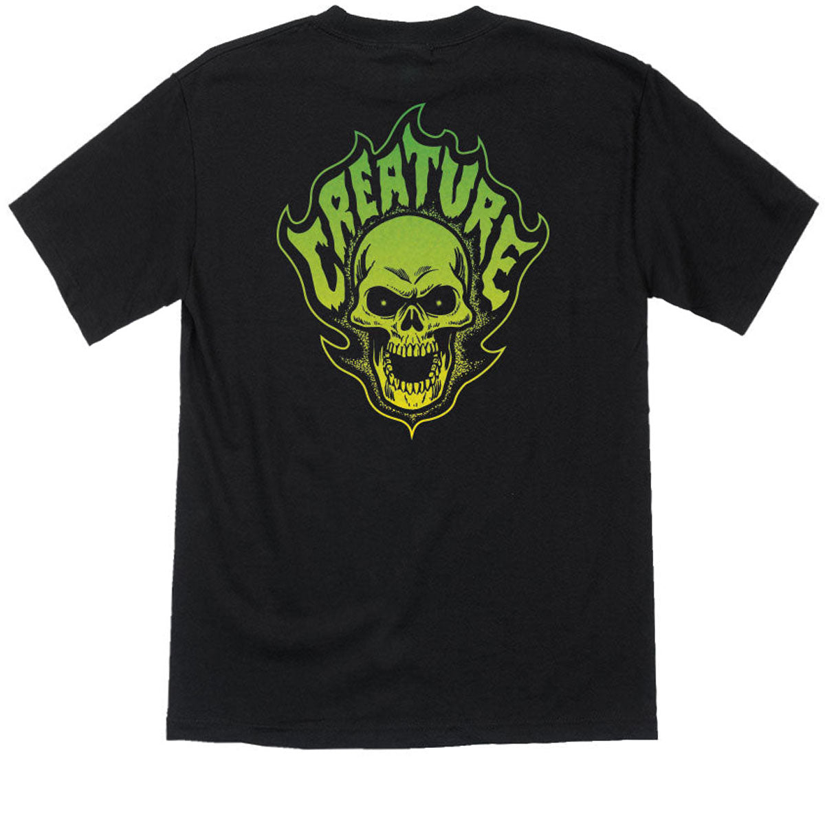 Creature Bonehead Flame T-Shirt - Black image 2