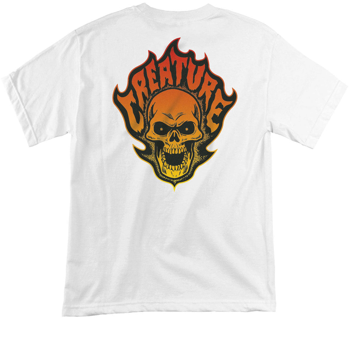 Creature Bonehead Flame T-Shirt - White image 1