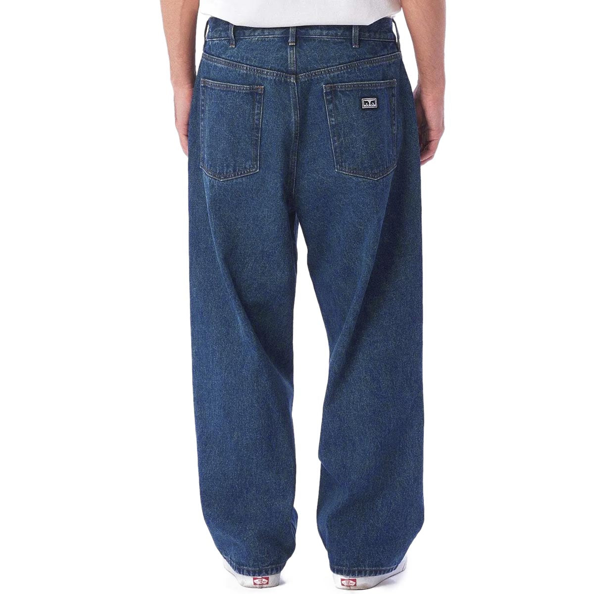 Obey Bigwig Baggy Denim Jeans - Stone Wash Indigo image 2