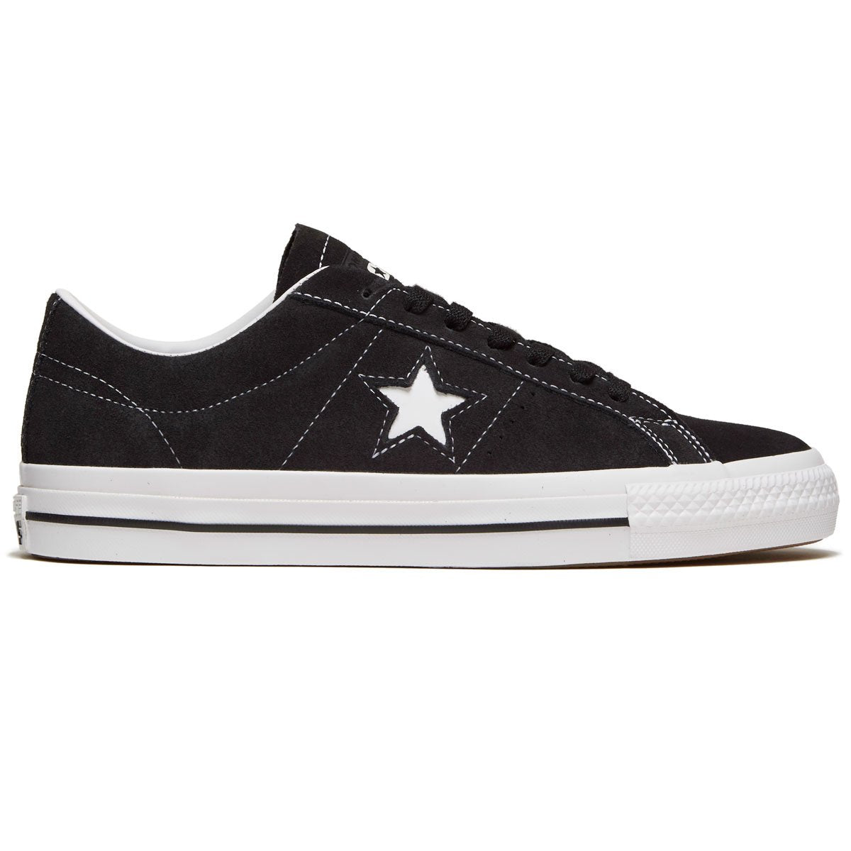 Converse One Star Pro Shoes - Black/Black/White image 1