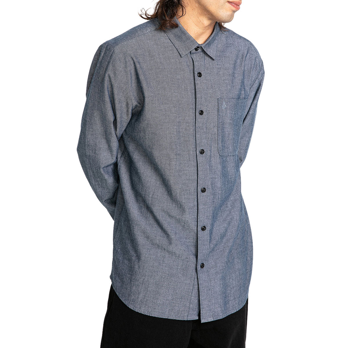 Volcom Date Knight Long Sleeve Shirt - Navy image 1