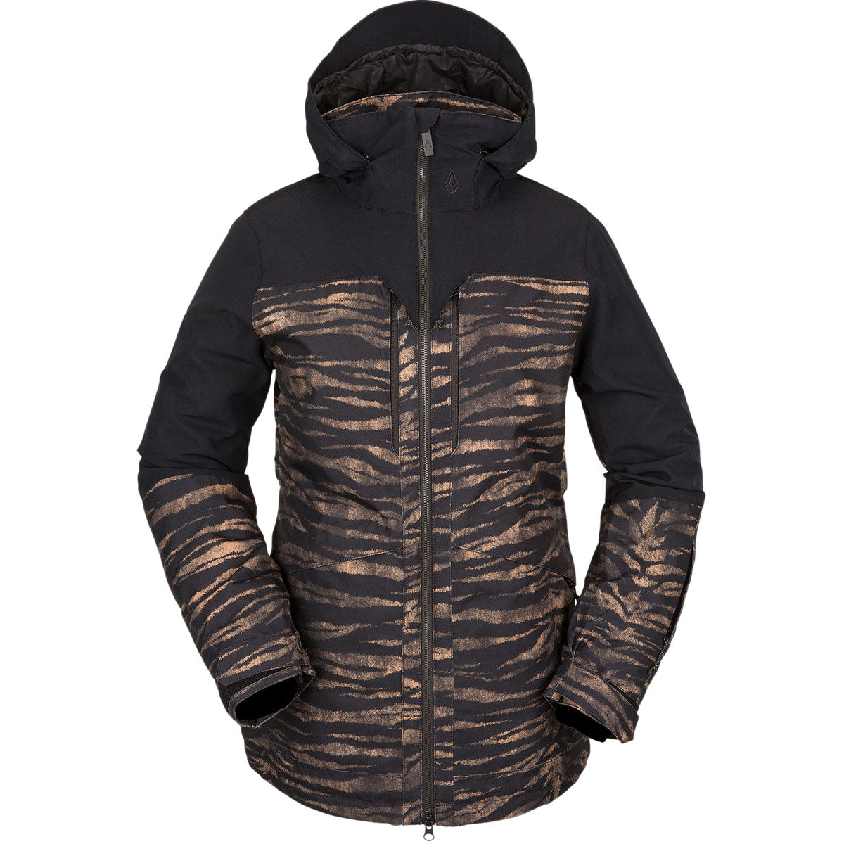 Volcom Womens Shelter 3d Stretch Snowboard Jacket - Tiger Print image 4