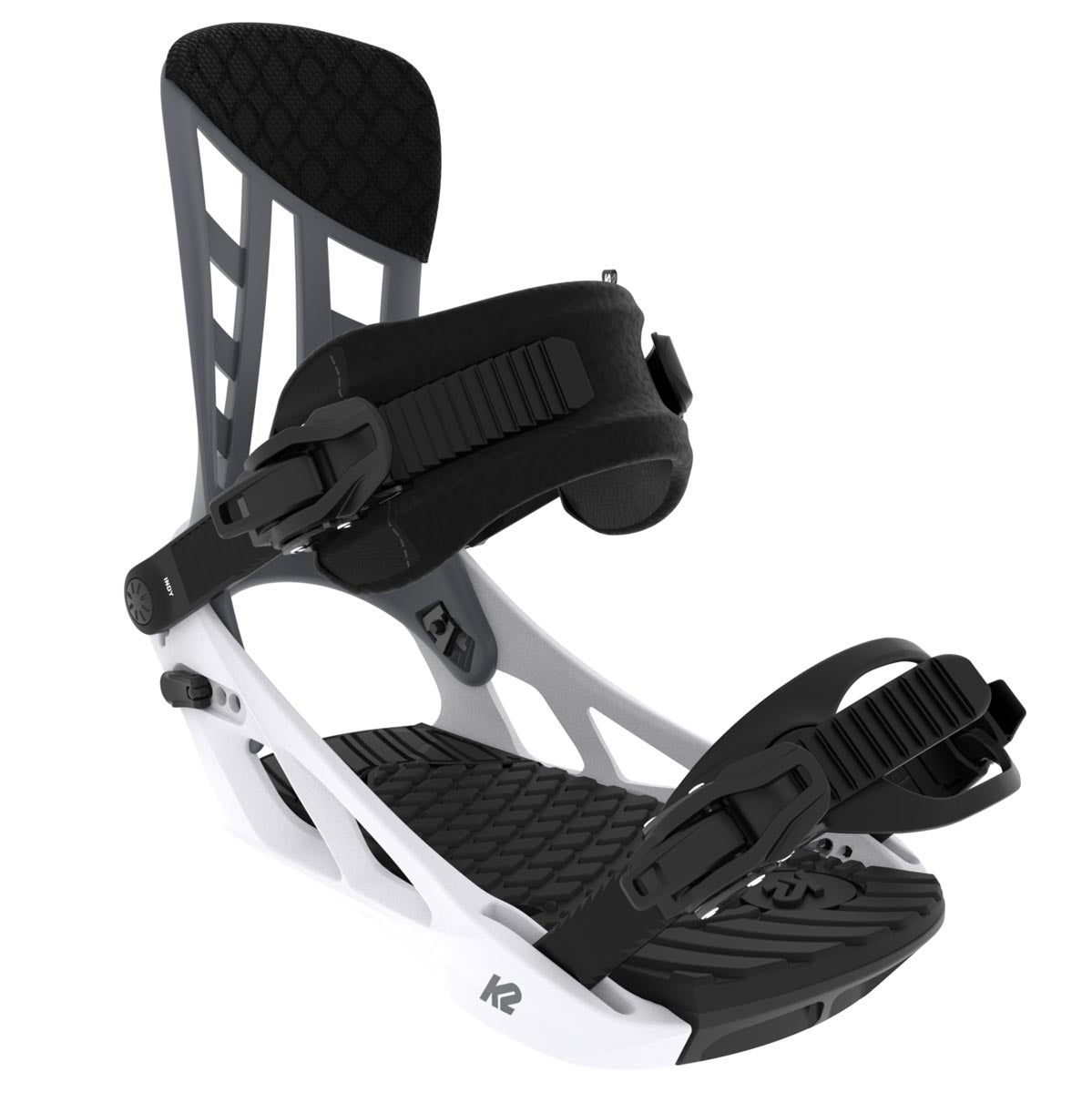 K2 Indy 2024 Snowboard Bindings - Grey/White image 2