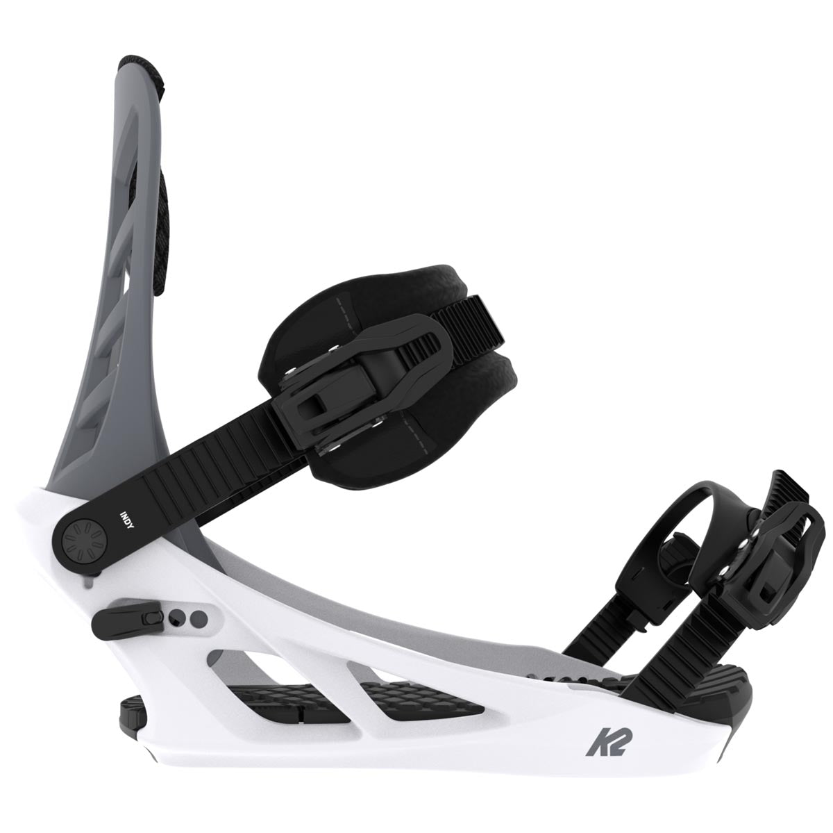 K2 Indy 2024 Snowboard Bindings - Grey/White image 3