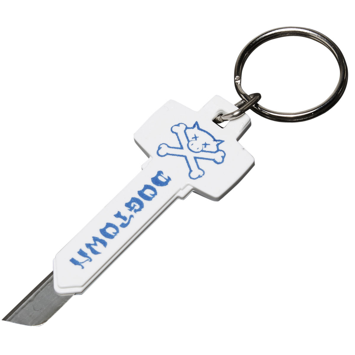 Dogtown Retractaple Key Knife Keychain - White/Blue image 2