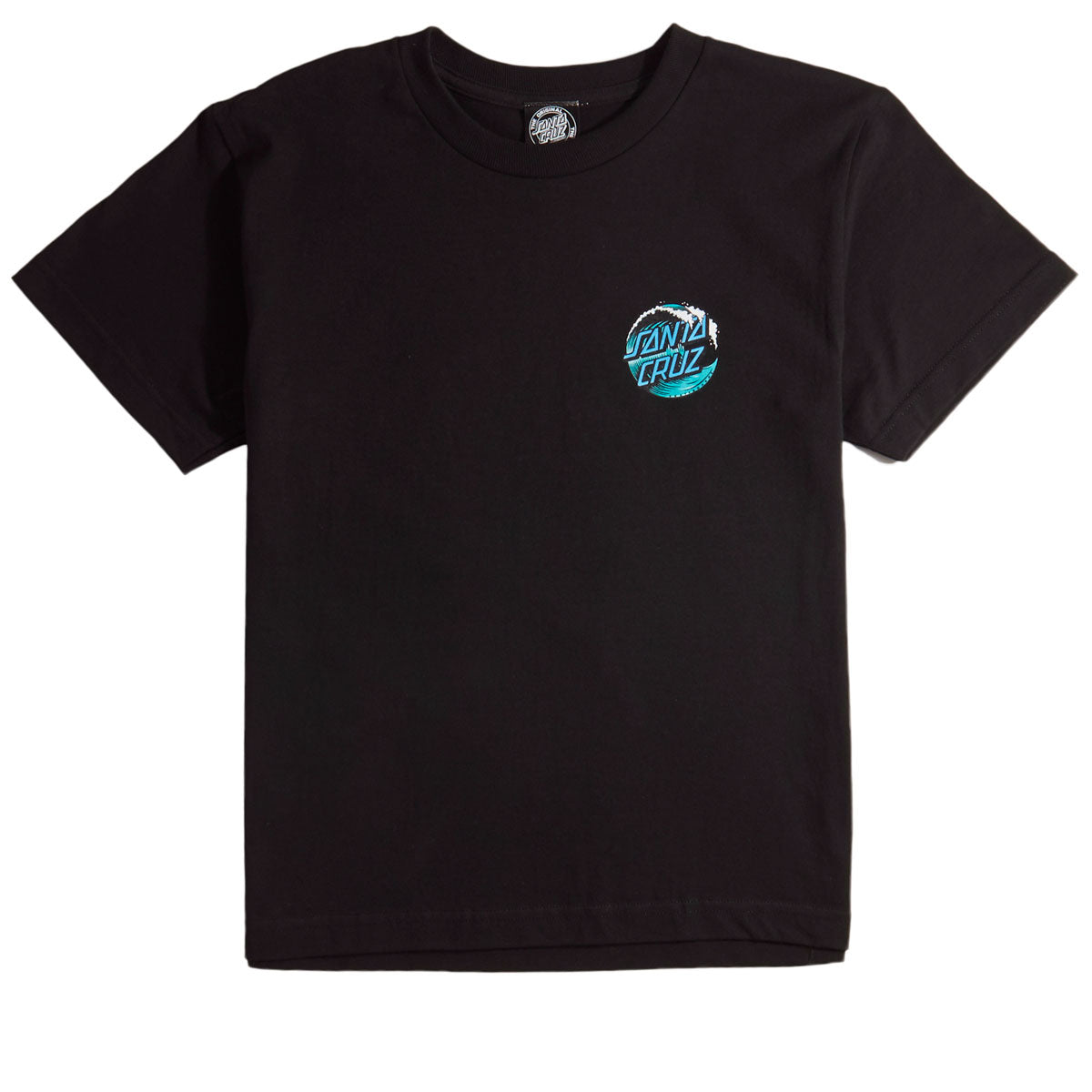 Santa Cruz Youth Wave Dot T-Shirt - Black image 1