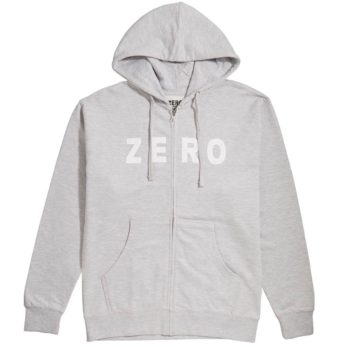 Zero Army Zip Up Hoodie - Heather Grey/Black image 1