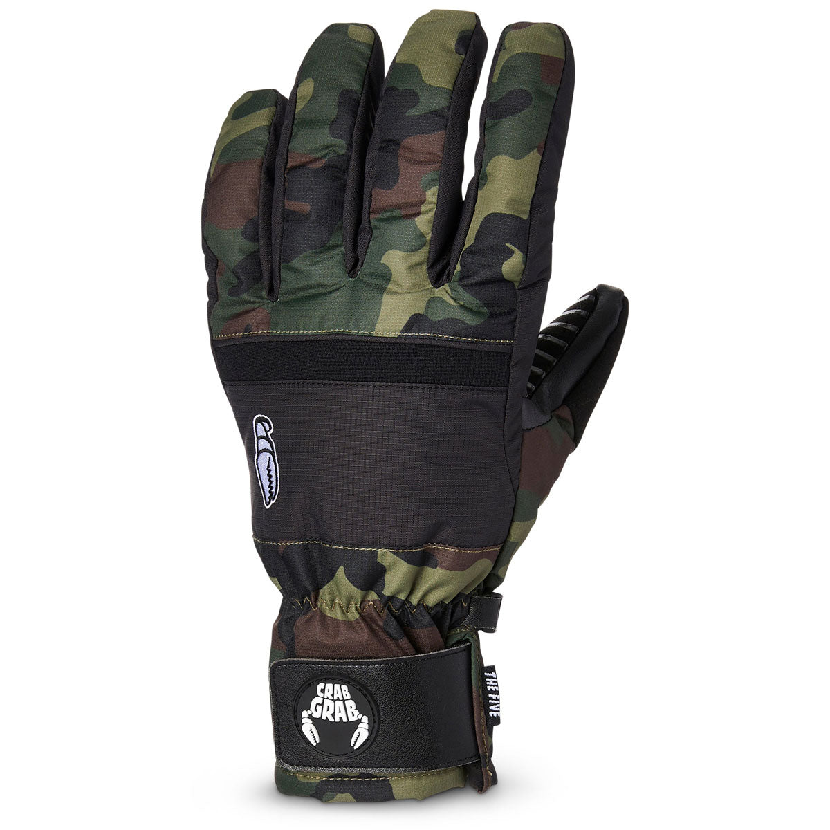 Crab Grab Five Snowboard Gloves - Woodland Camo image 1