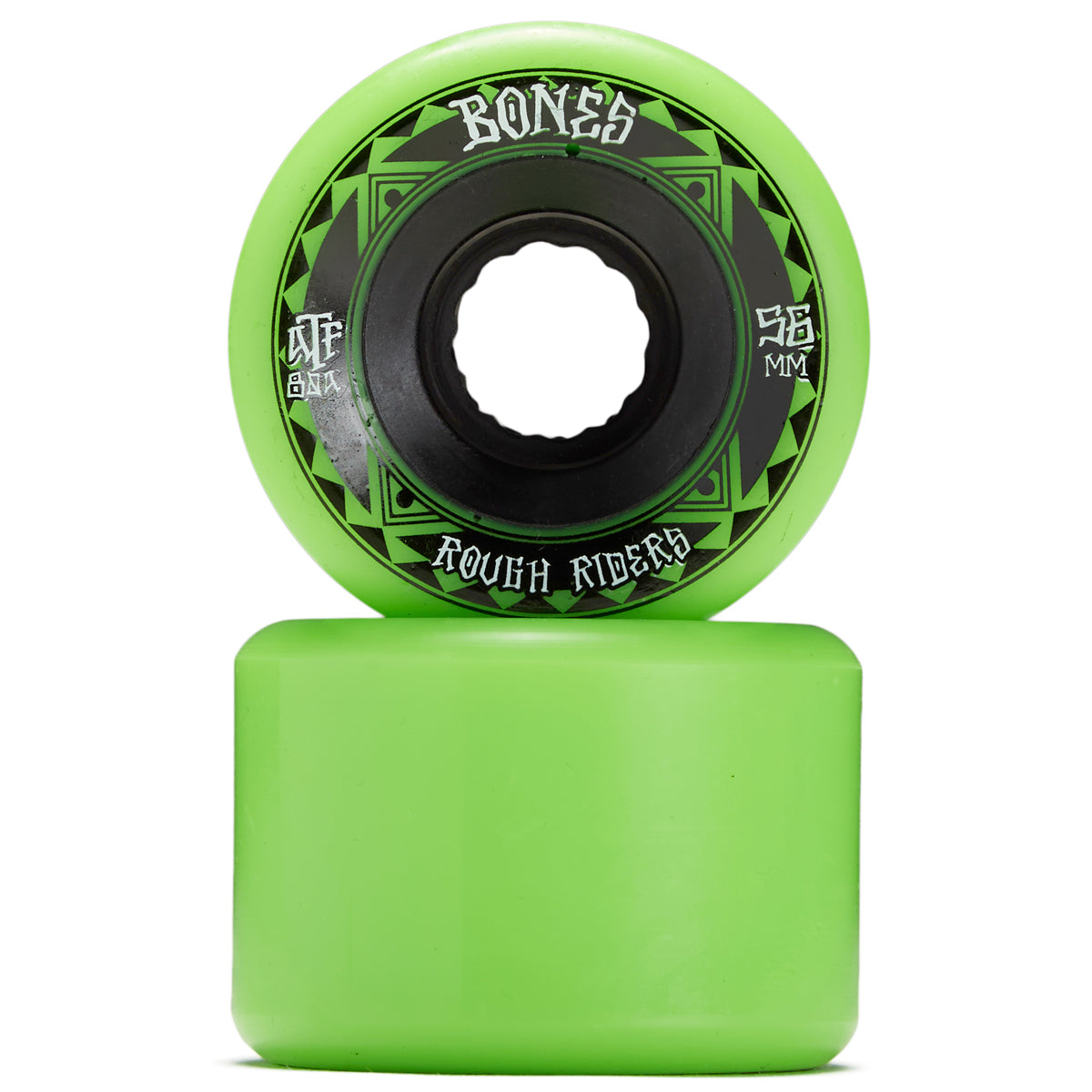 Bones Rough Riders Runners Skateboard Wheels - Green - 56mm image 2