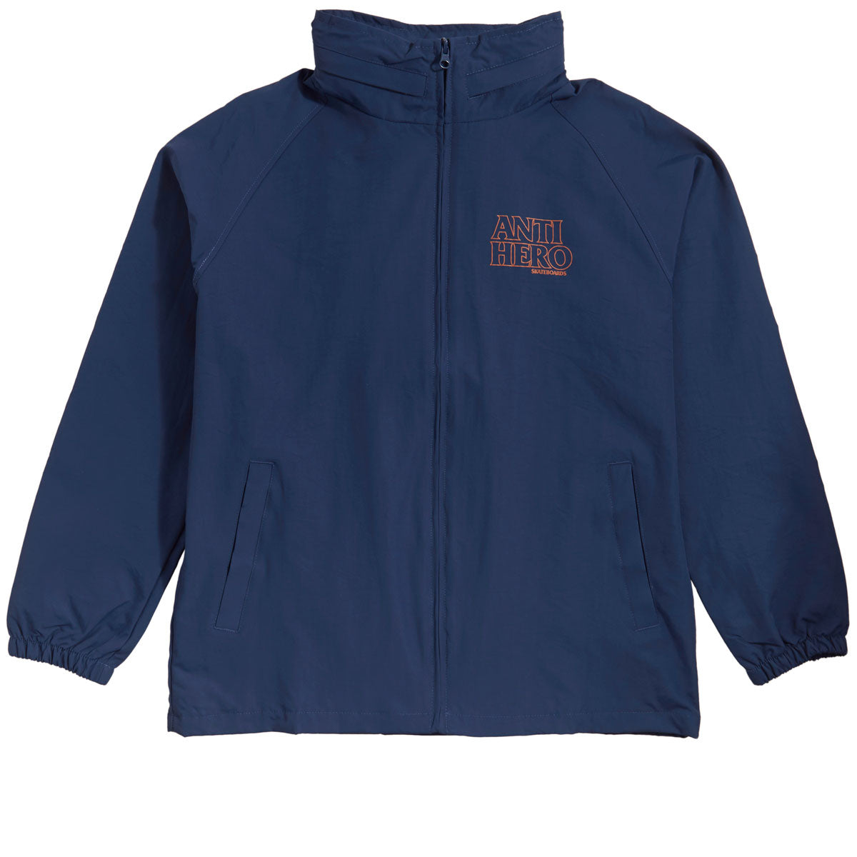 Anti-Hero Black Hero Track Jacket - Navy/Burnt Orange image 1