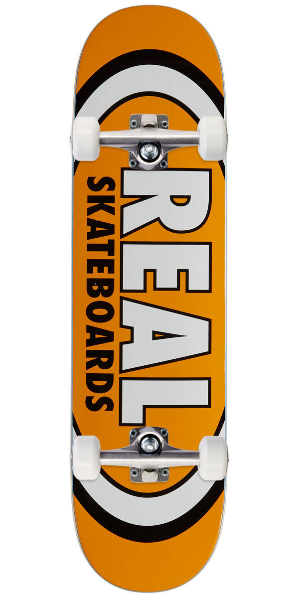 Real Team Classic Oval Skateboard Complete - Orange - 7.50