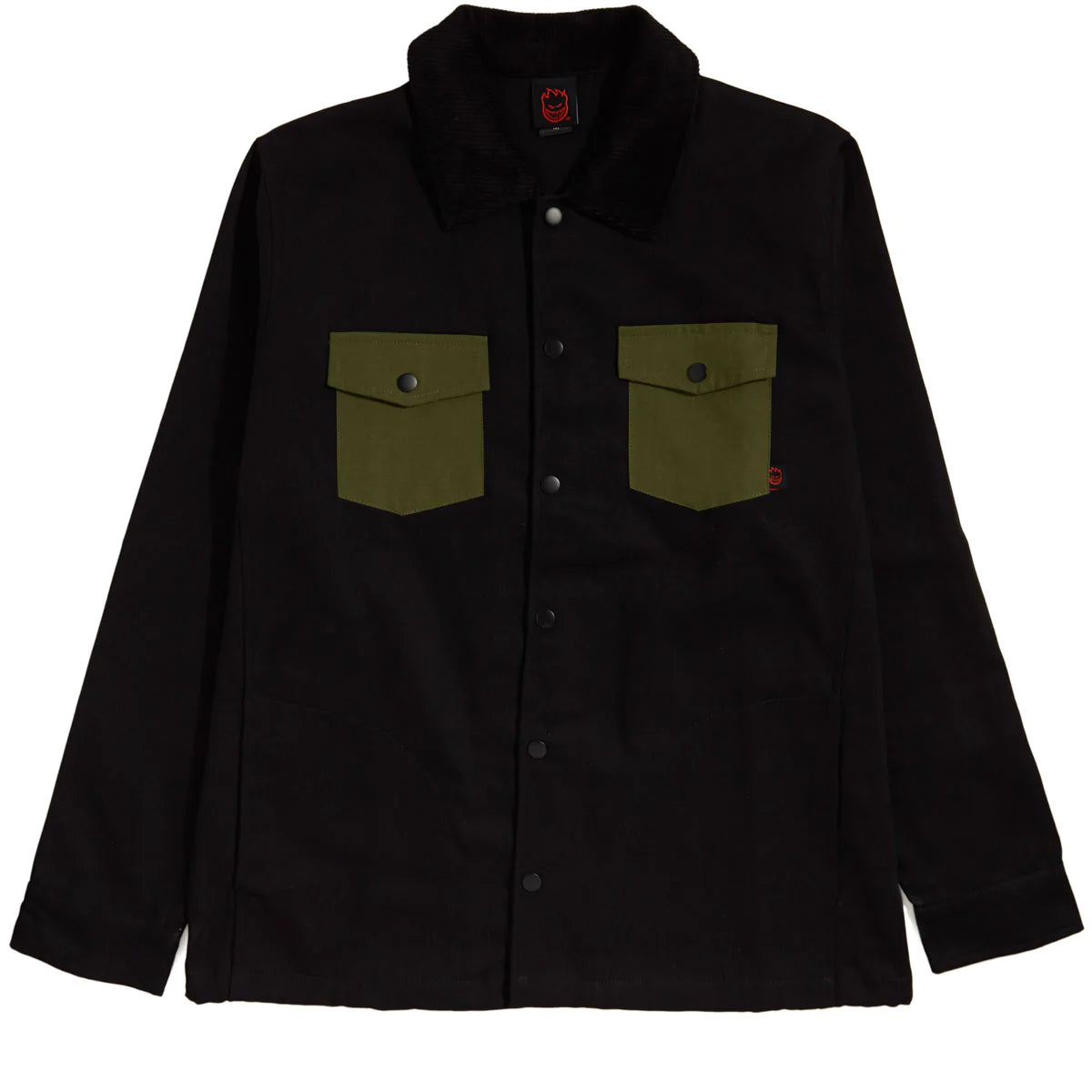 Spitfire Classic Swirl Overlay Jacket - Black/Olive image 1