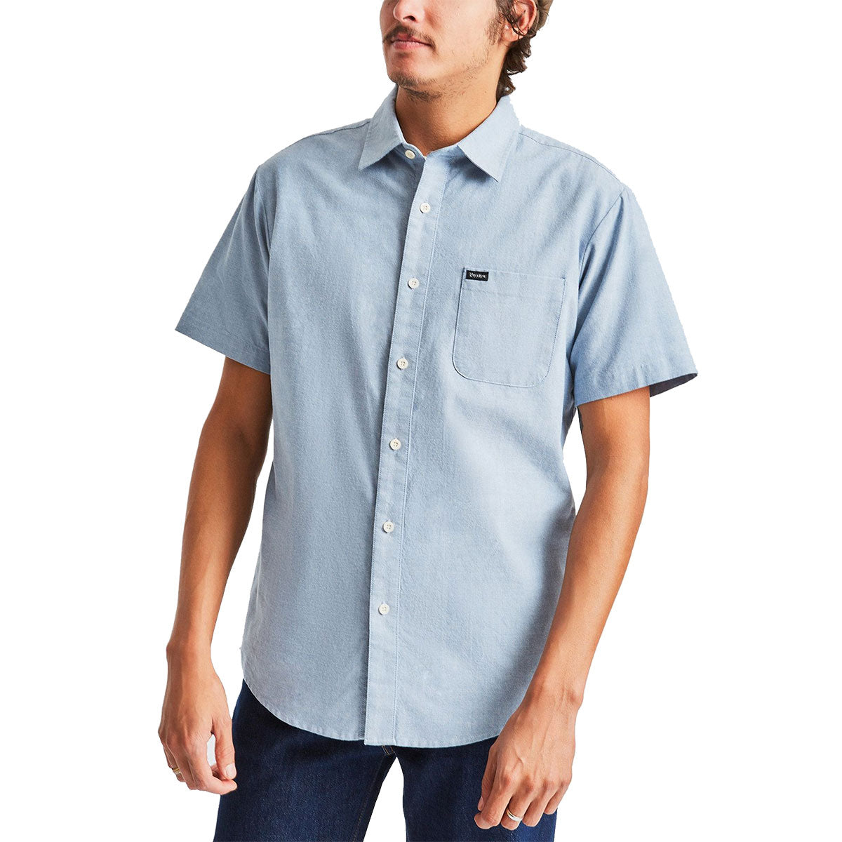 Brixton Charter Oxford Shirt - Light Blue Chambray image 1