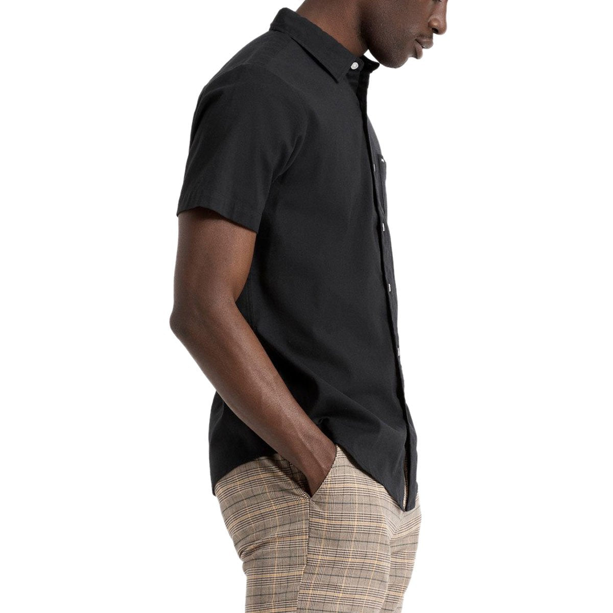 Brixton Charter Oxford Shirt - Black image 2