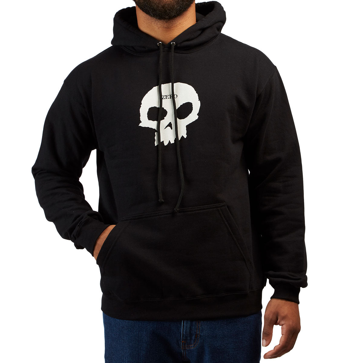 Zero Single Skull Hoodie - Black image 1