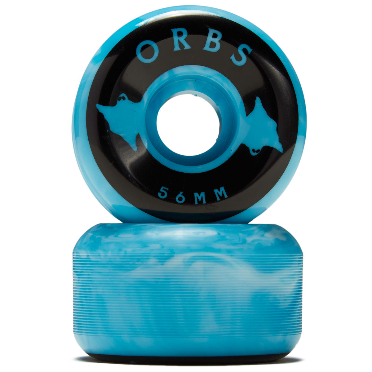 Welcome Orbs Specters Conical 99a Skateboard Wheels - Blue/White Swirl - 56mm image 2