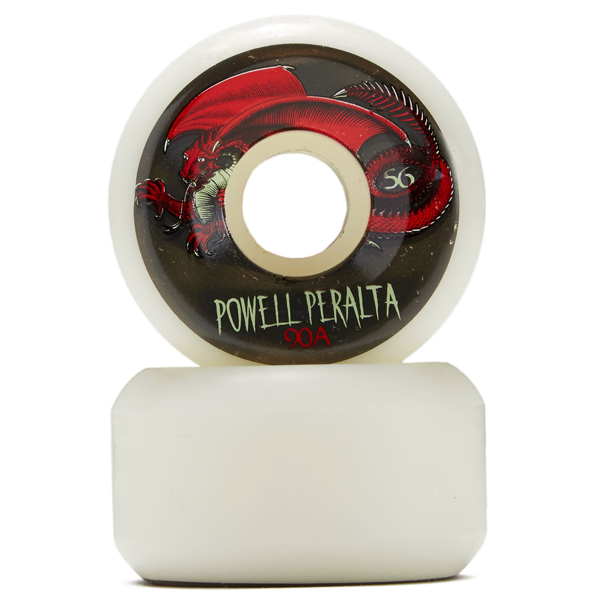 Powell-Peralta Oval Dragon 4 90A Skateboard Wheels - White - 56mm image 2