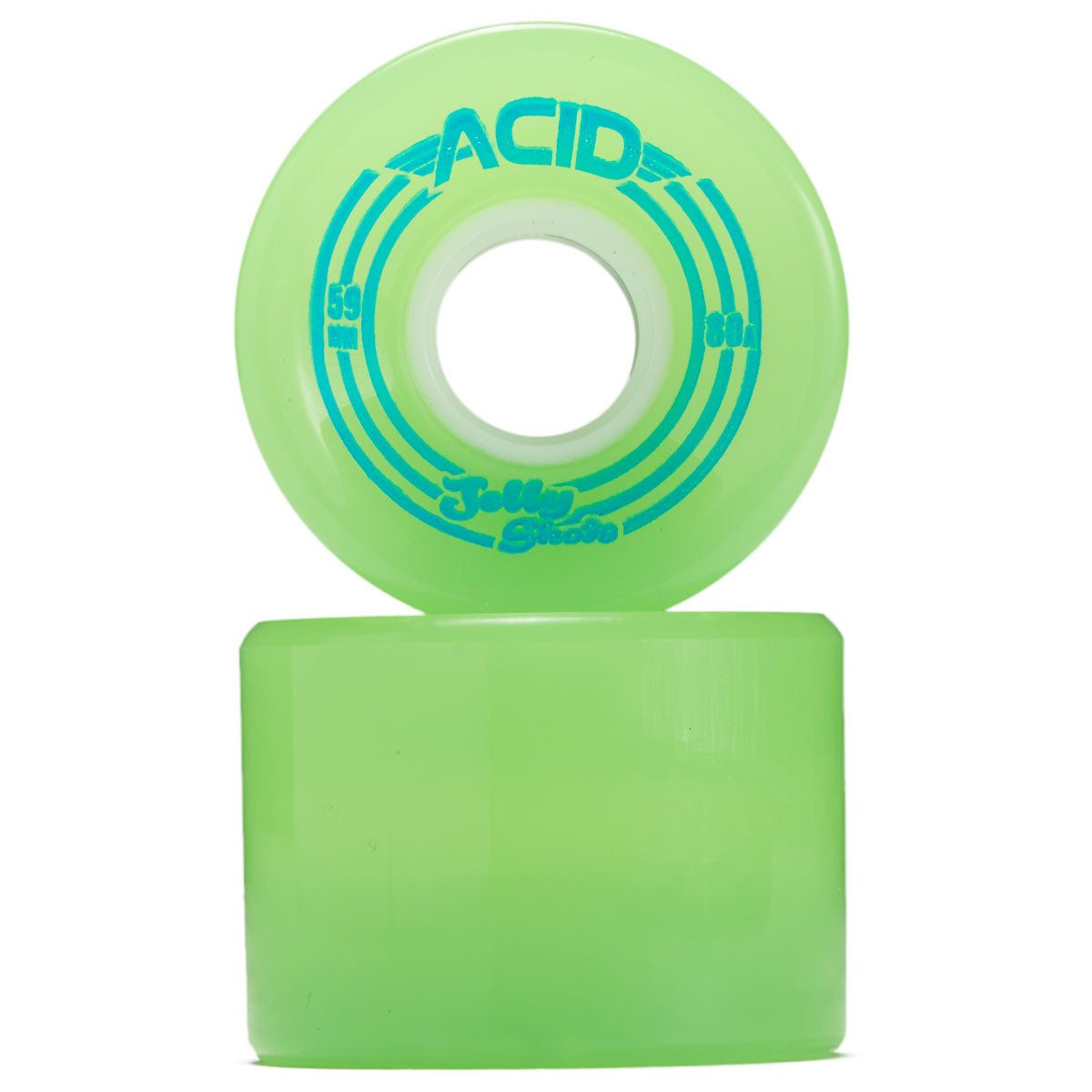 Acid Jelly Shots 80a Skateboard Wheels - Green - 59mm image 2