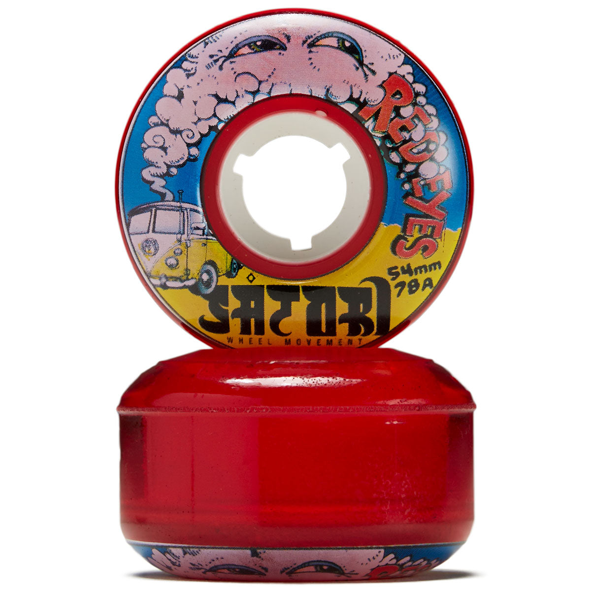 Satori Movement Red Eye 78a Skateboard Wheels - 54mm image 2