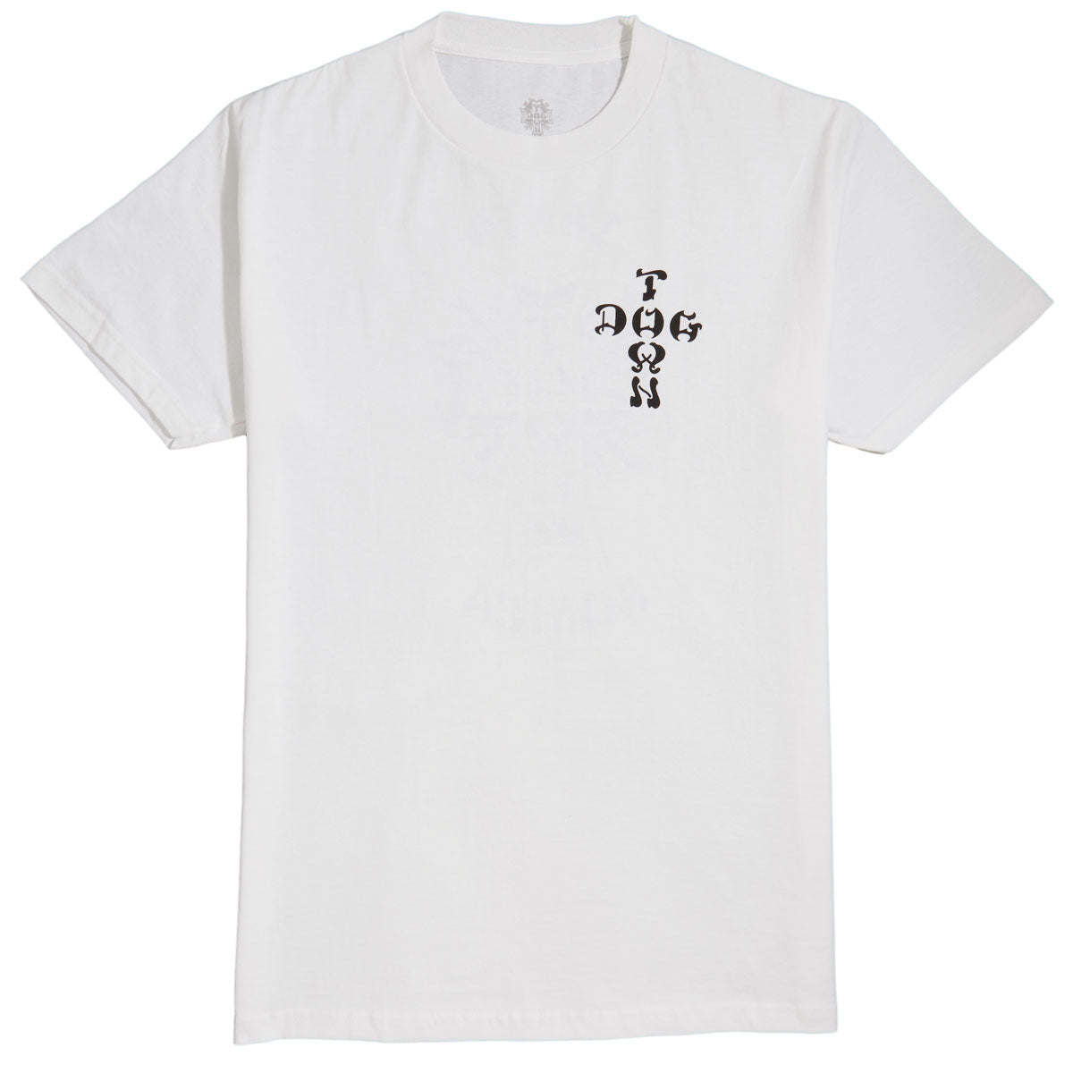 Dogtown Cross Logo Santa Monica T-Shirt - White/Black image 2