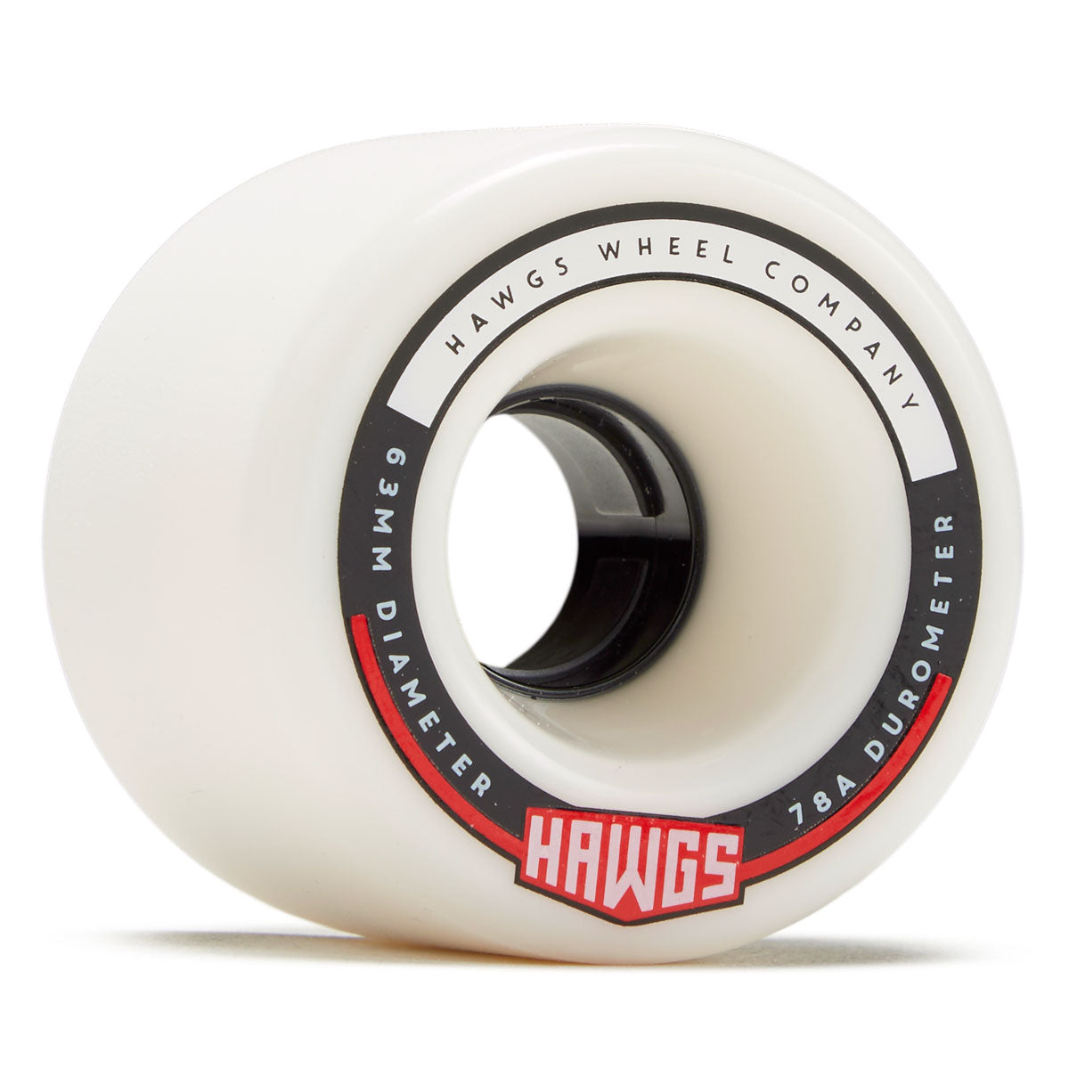 Hawgs Fatty 78a Stone Ground Longboard Wheels - White - 63mm image 1