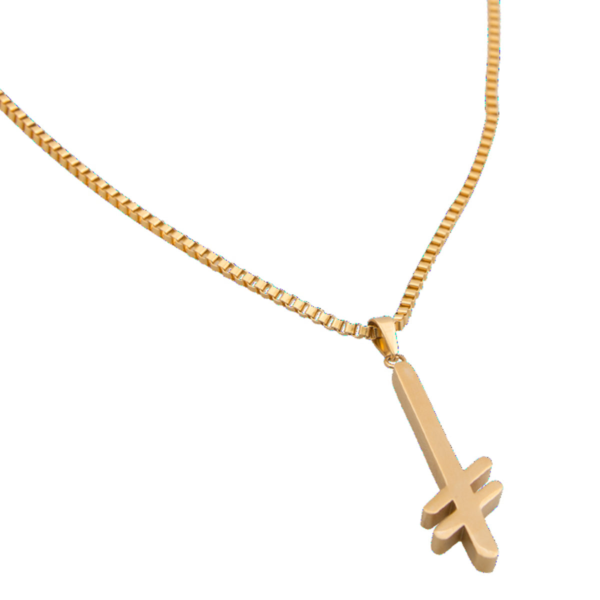 Deathwish Gang Logo Necklace - Gold image 1