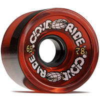 Cloud Ride Cruiser 78a Longboard Wheels - Clear Red - 69mm