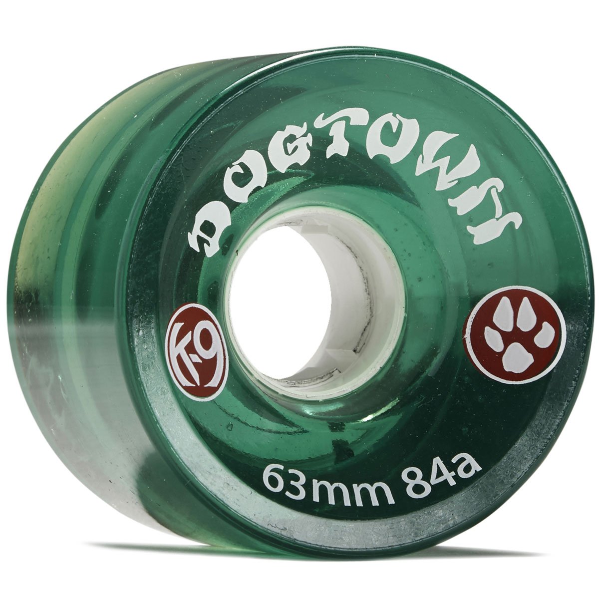 Dogtown K-9 Cruiser 84a Skateboard Wheels - Clear Green - 63mm image 1