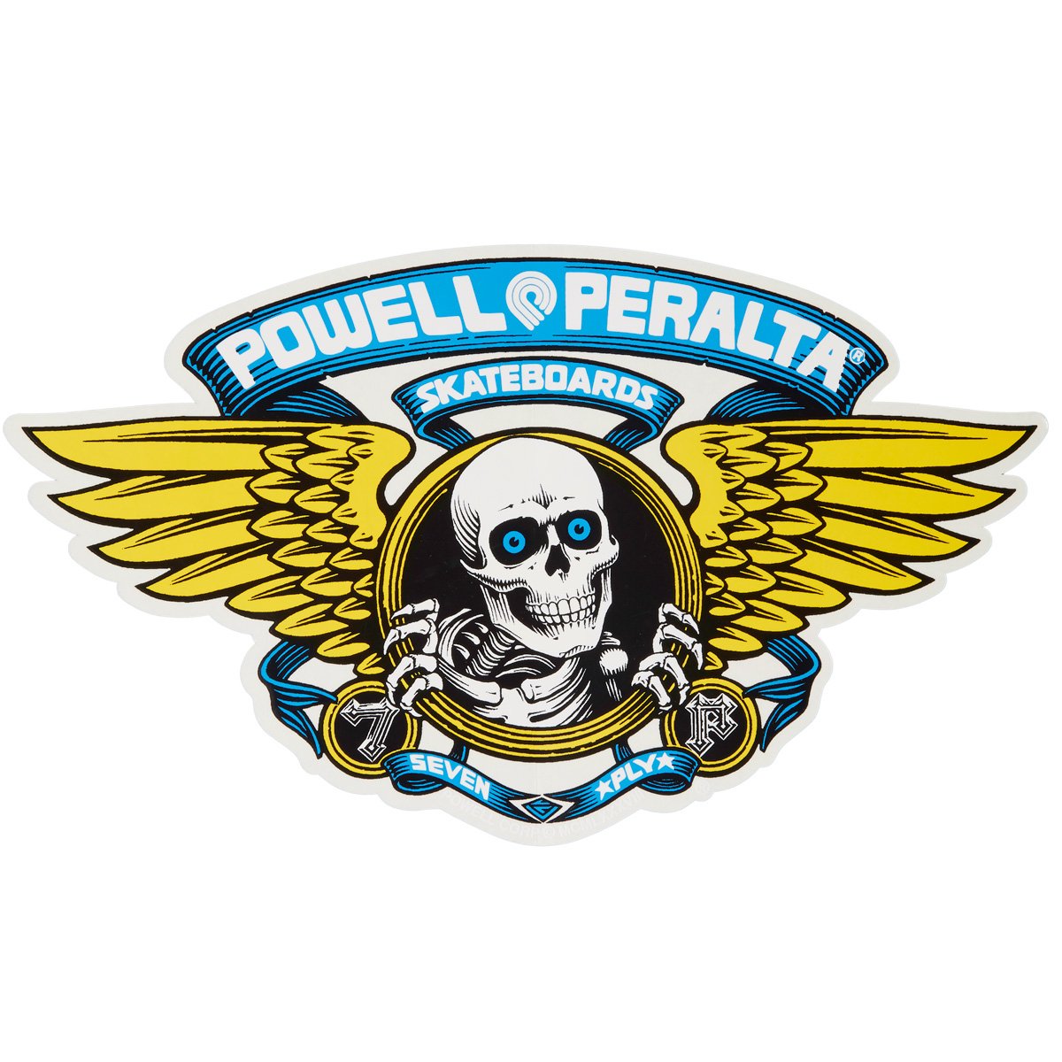 Powell Peralta Winged Ripper Die-Cut Stickers - Blue - 5