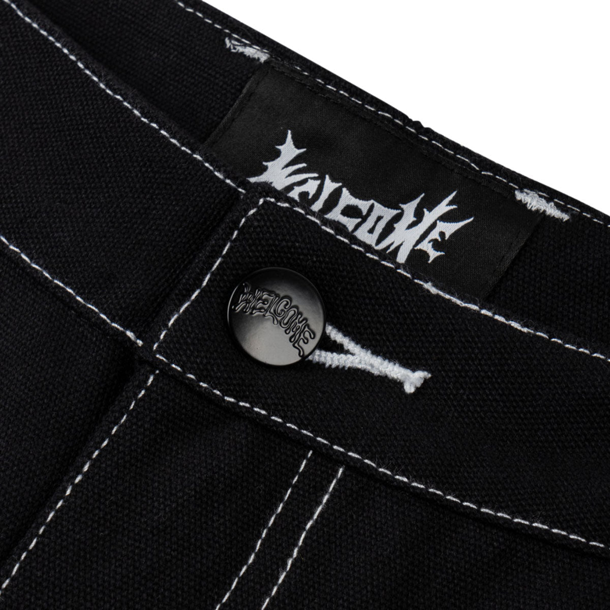 Welcome Brace Canvas Carpenter Shorts - Black image 4
