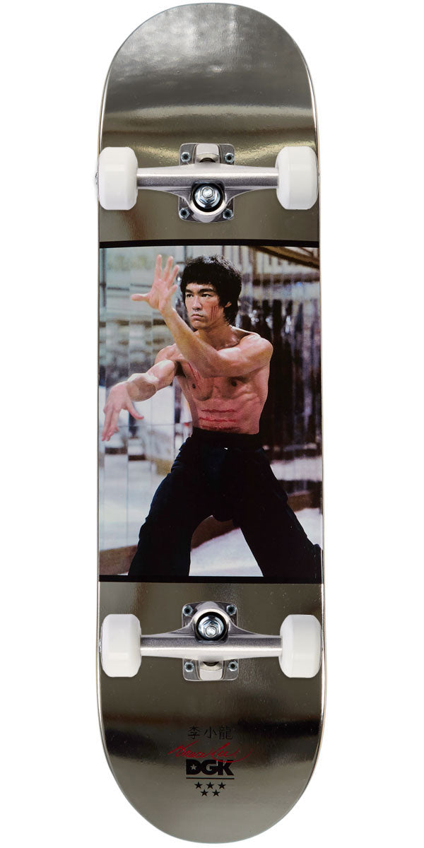 DGK x Bruce Lee Like Echo Skateboard Complete - Silver Foil - 8.06
