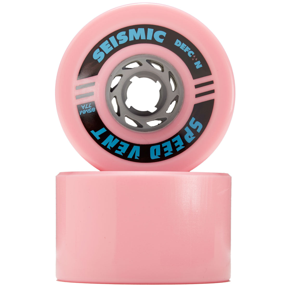 Seismic Speed Vent 77a Longboard Wheels - Bubblegum - 85mm image 2