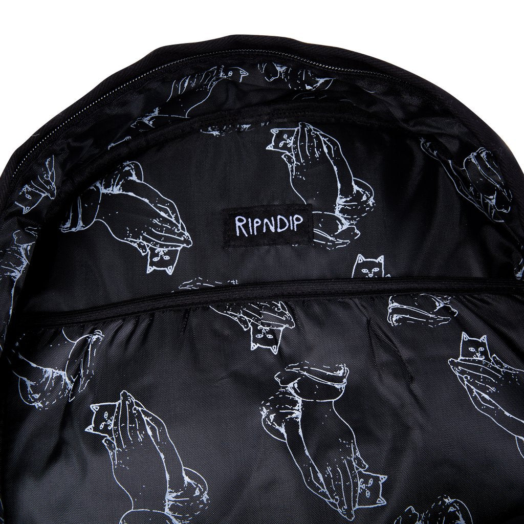 RIPNDIP Lord Nermal Velcro Hands Backpack - Black image 4