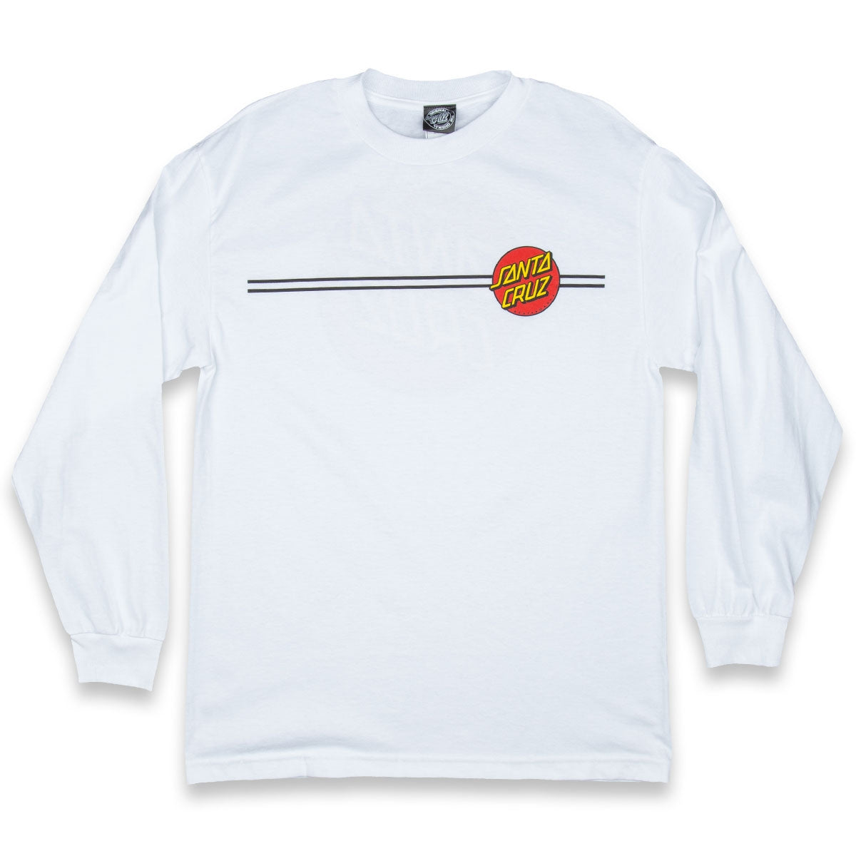 Santa Cruz Classic Dot Long Sleeve T-Shirt - White image 1